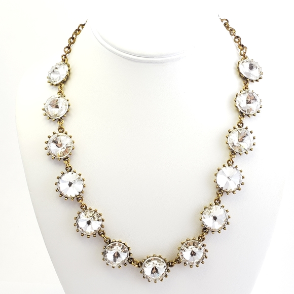 Rhinestone Statement Necklace Rivoli Rhinestones - Picture 8 of 8